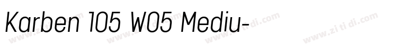 Karben 105 W05 Mediu字体转换
